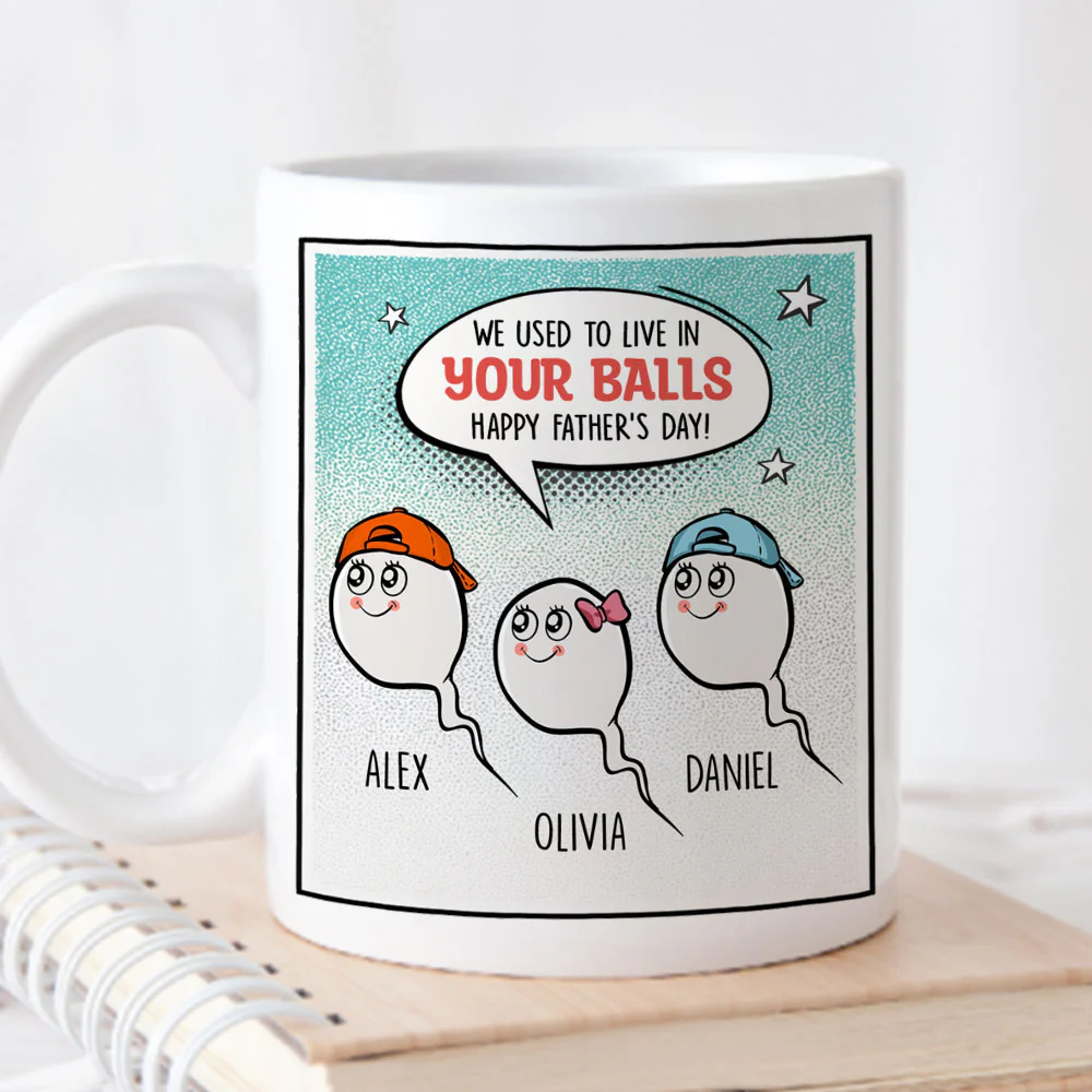 We Used To Live In Your Balls Comic - Personalized Custom Coffee Mug - Image 2