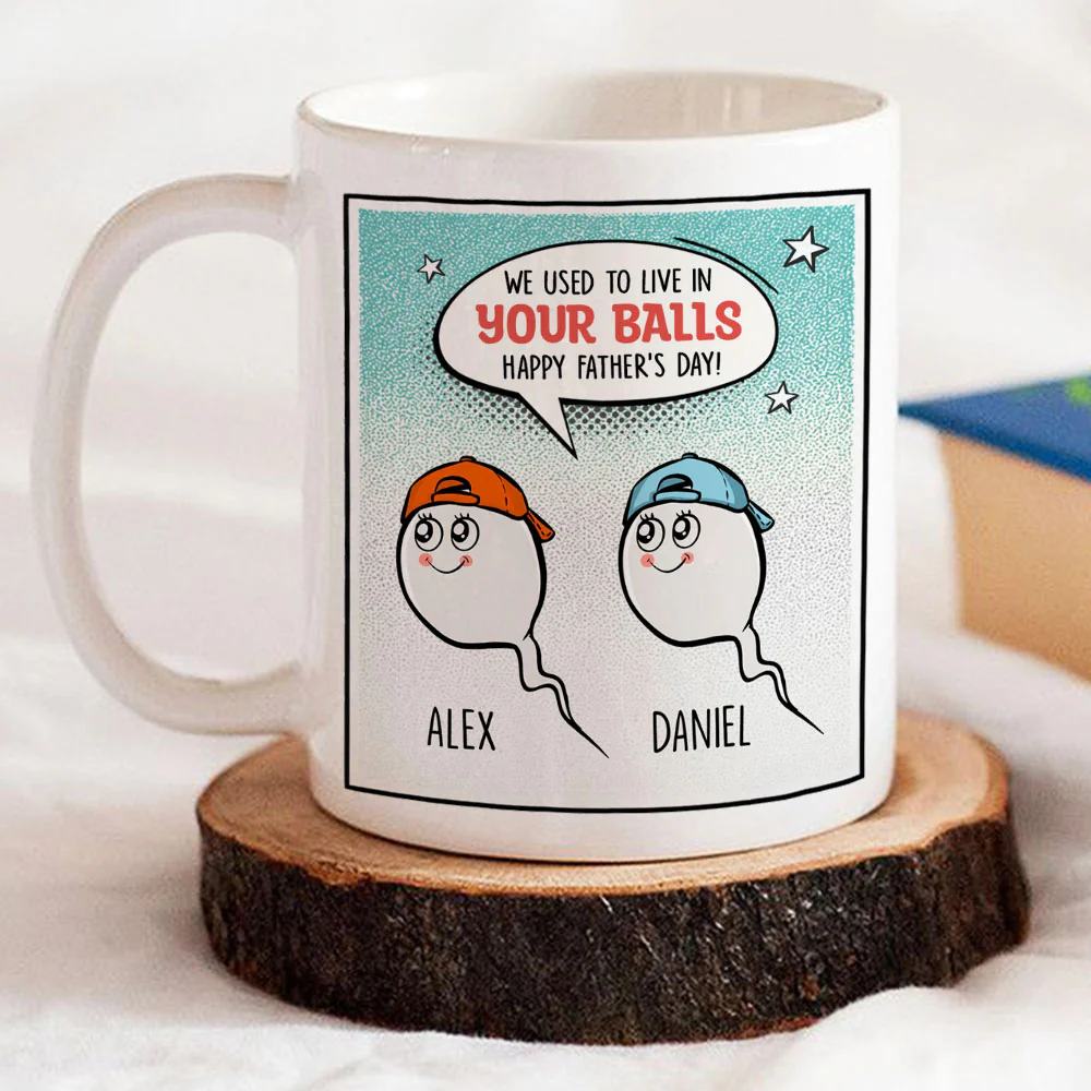 We Used To Live In Your Balls Comic - Personalized Custom Coffee Mug - Image 3