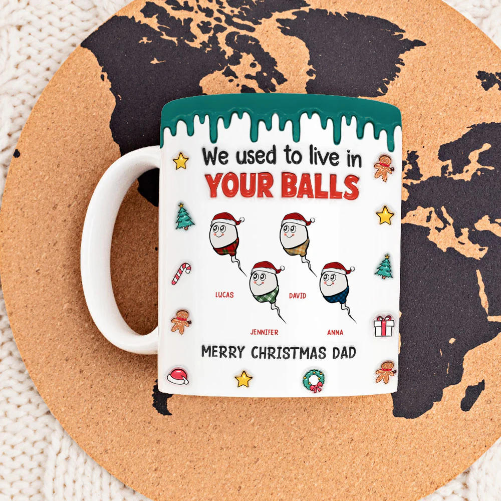 We Used To Lived In Your Balls Merry Christmas - Personalized Custom 3D Inflated Effect Mug - Image 3