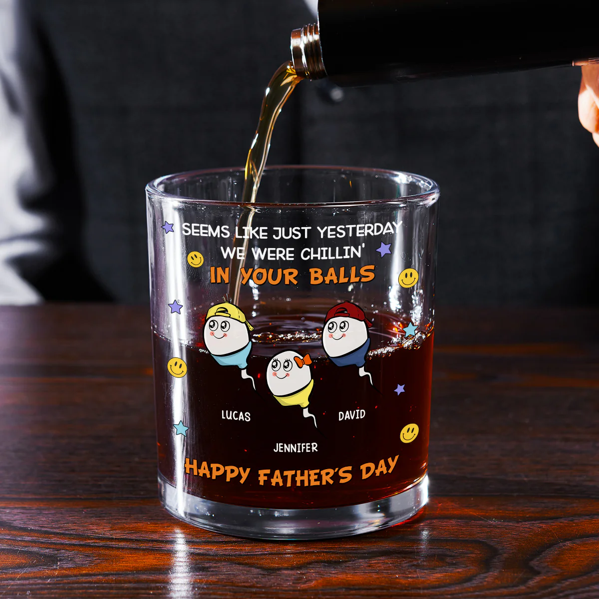 We Were Chilling - Personalized Custom Whiskey Glass - Image 2