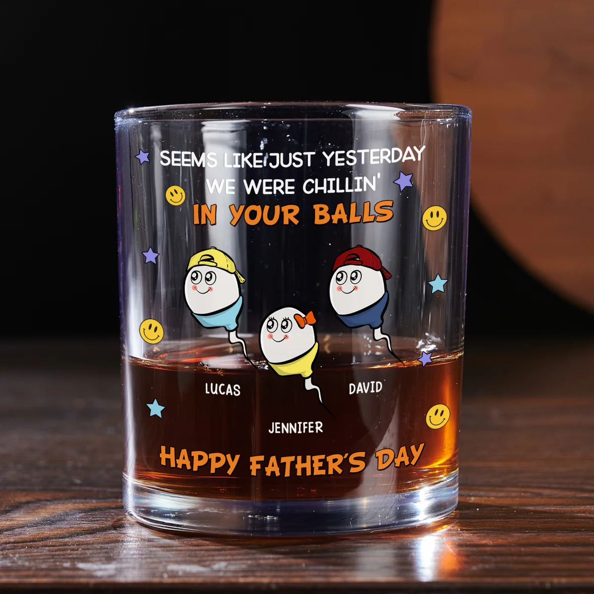 We Were Chilling - Personalized Custom Whiskey Glass - Image 4