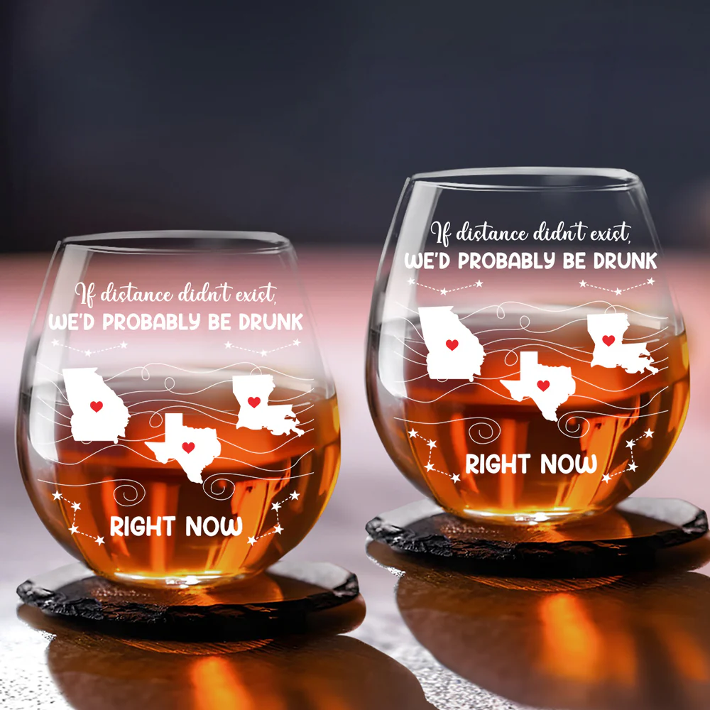 We Would Probably Be Drunk Now - Personalized Custom Wine Glass - Image 5