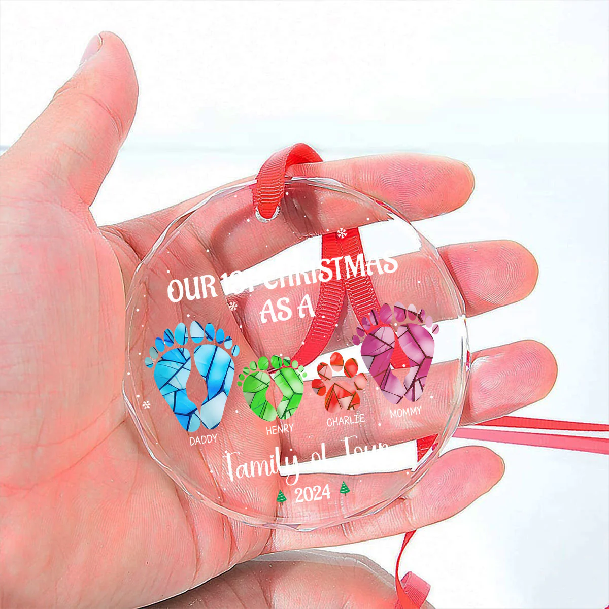 Welcome New Member - Personalized Custom Glass Ornament - Image 5