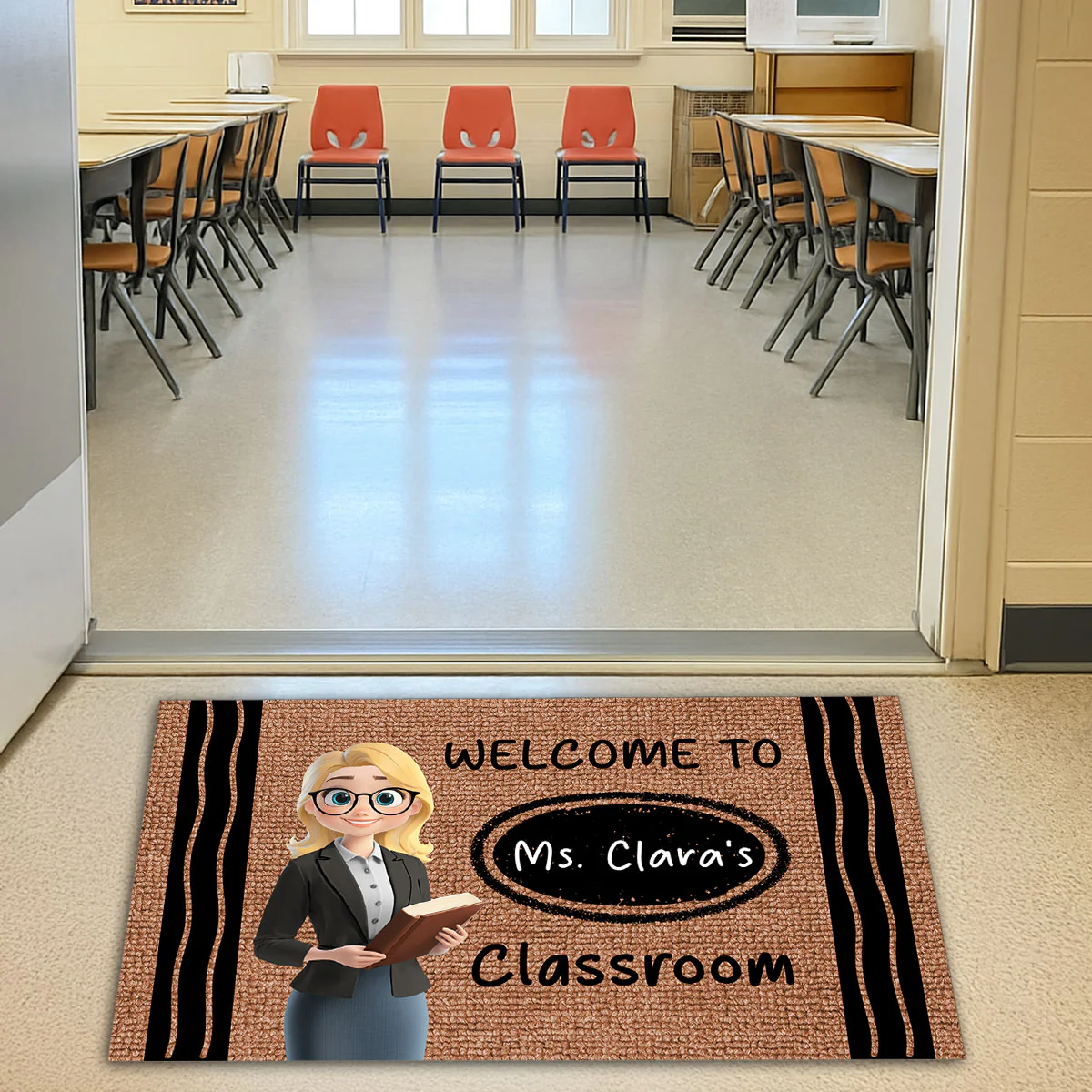 Welcome To Classroom - Personalized Custom Doormat - Image 4