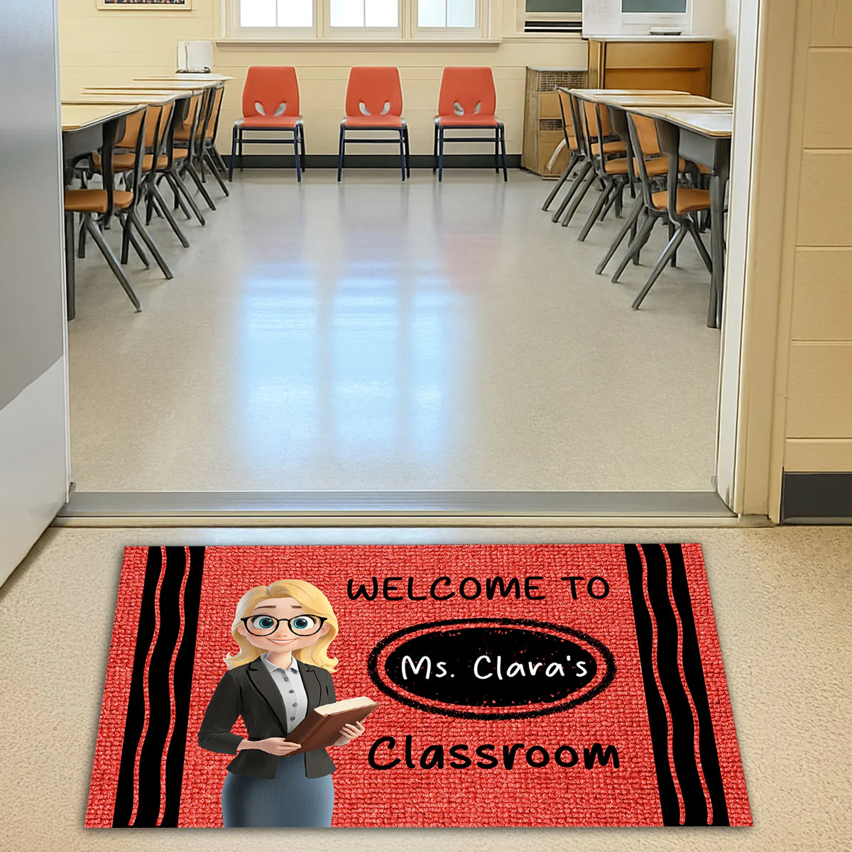 Welcome To Classroom - Personalized Custom Doormat - Image 5