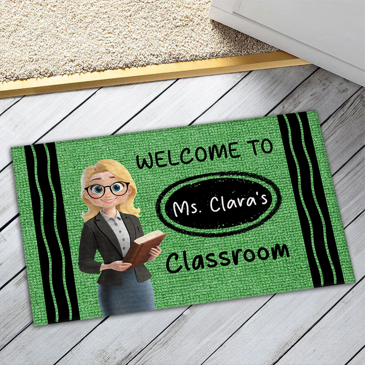 Welcome To Classroom - Personalized Custom Doormat - Image 6