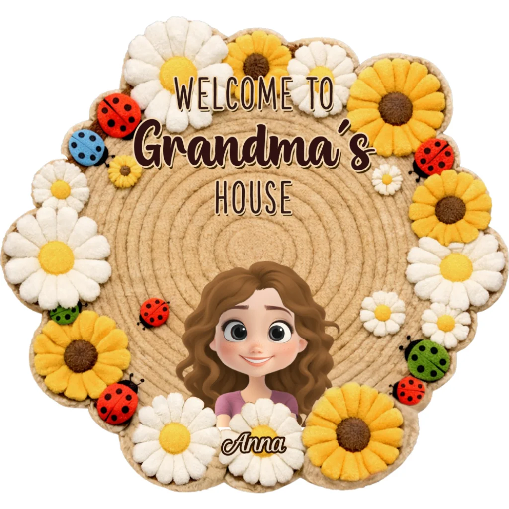 Welcome To Grandma Home - Personalized Custom Doormat - Image 8