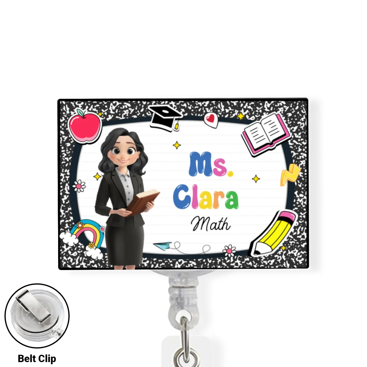Welcome To My Class - Personalized Custom Acrylic Badge Reel - Image 9
