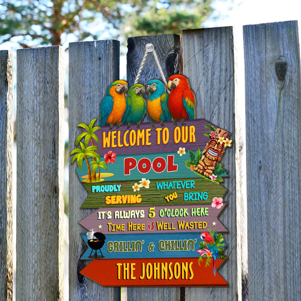 Welcome To Our Patio - Personalized Custom Wood Sign - Image 2