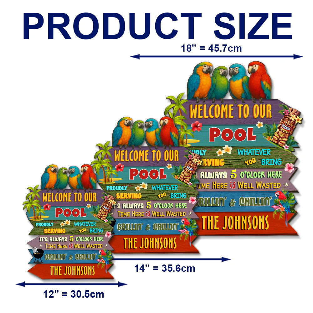 Welcome To Our Patio - Personalized Custom Wood Sign - Image 5