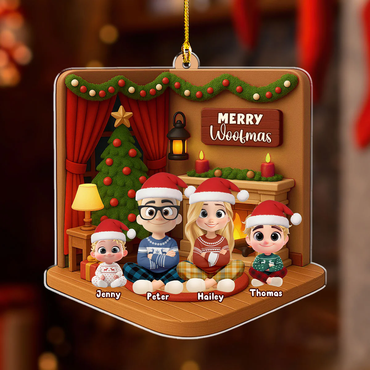 We Got The Christmas Joy - Personalized Custom 3D Effect Acrylic Ornament - Image 4