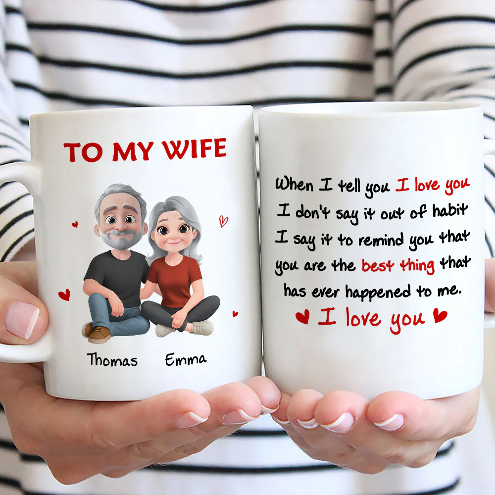 When I Tell You I Love You - Personalized Custom Coffee Mug - Image 3