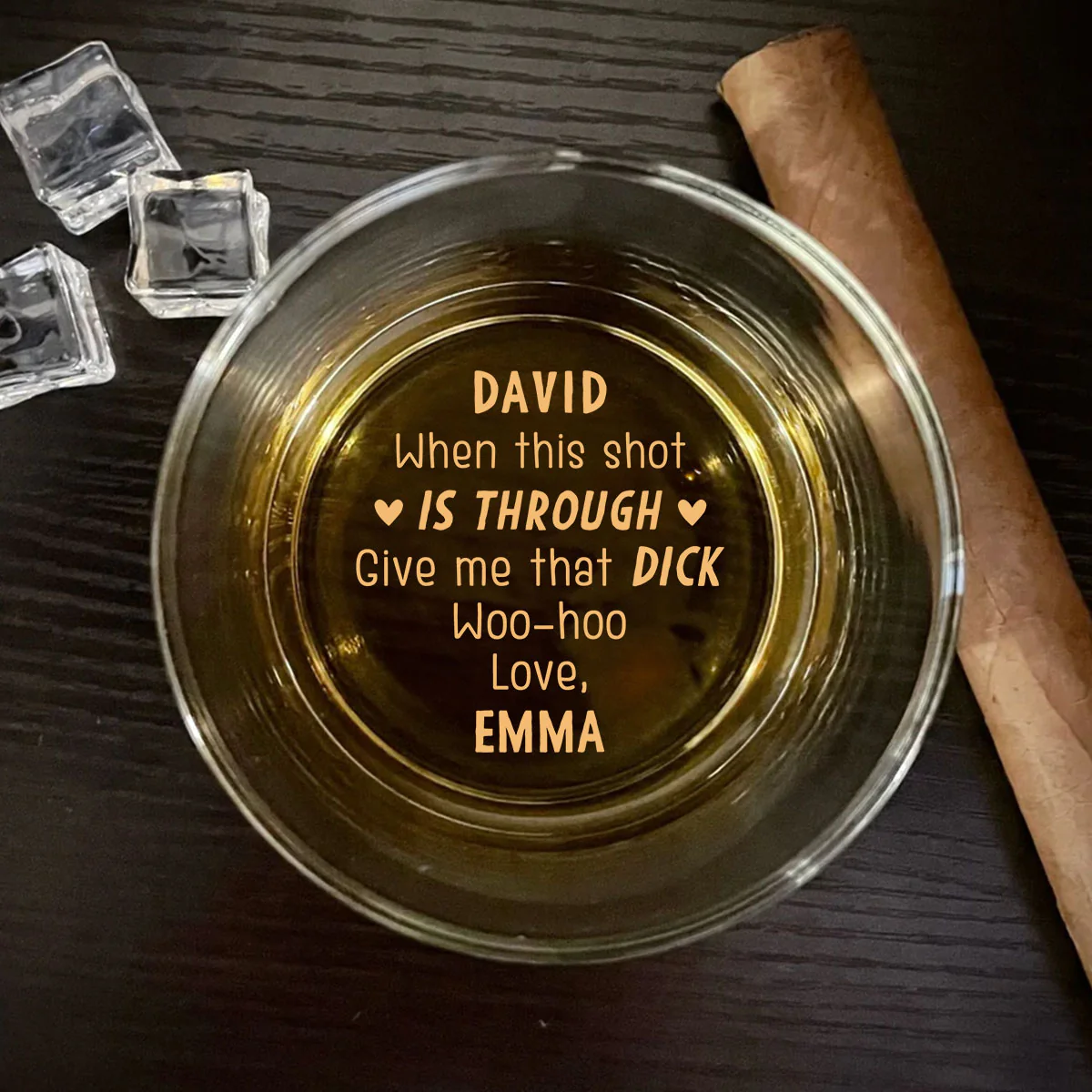 When This Shot Is Through Give Me That D - Personalized Custom Engraved Whiskey Glass - Image 2
