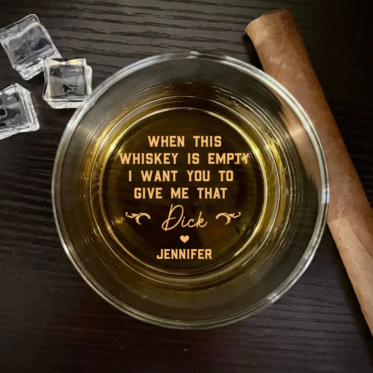 When This Shot Of Whiskey Is Empty - Personalized Custom Engraved Whiskey Glass - Image 4
