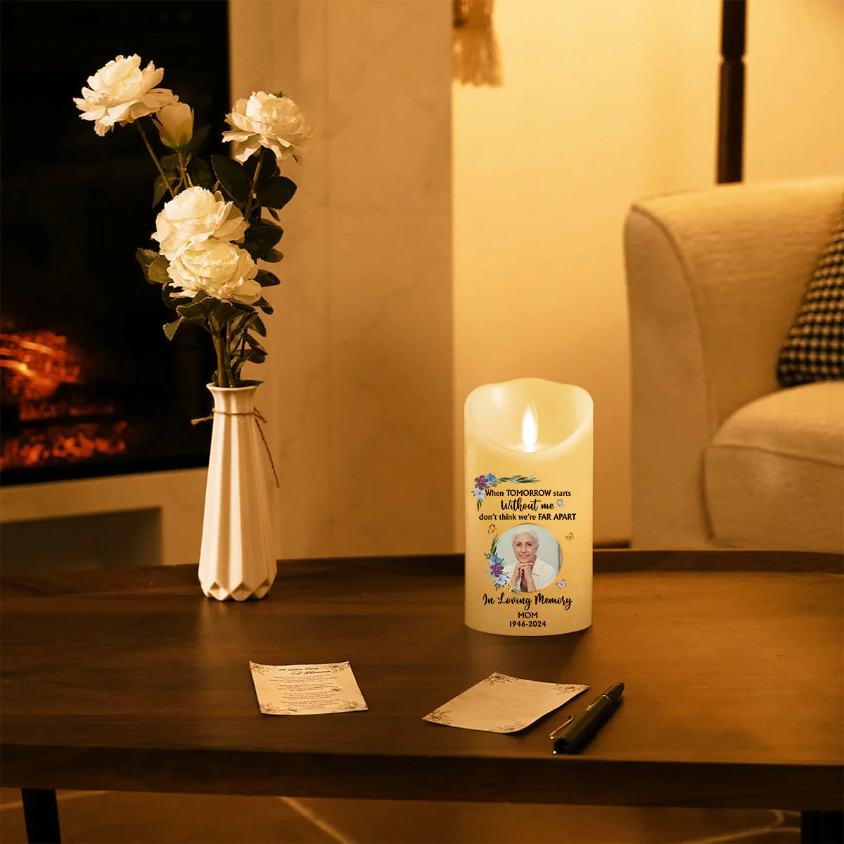 When Tomorrow Starts - Personalized Custom LED Candle - Image 3