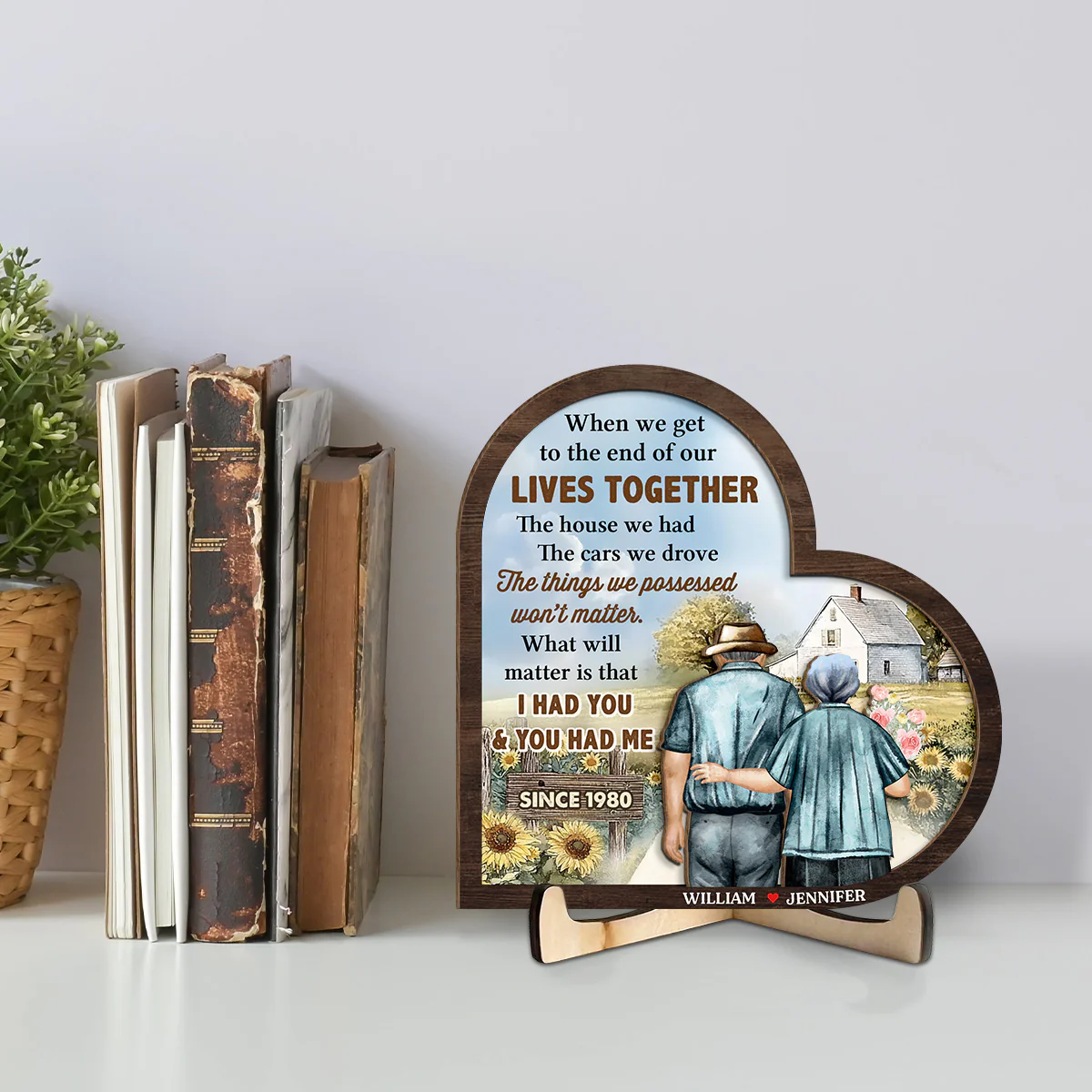 When We Get To The End Of Our Lives Together - Personalized Custom Wooden Plaque - Image 3