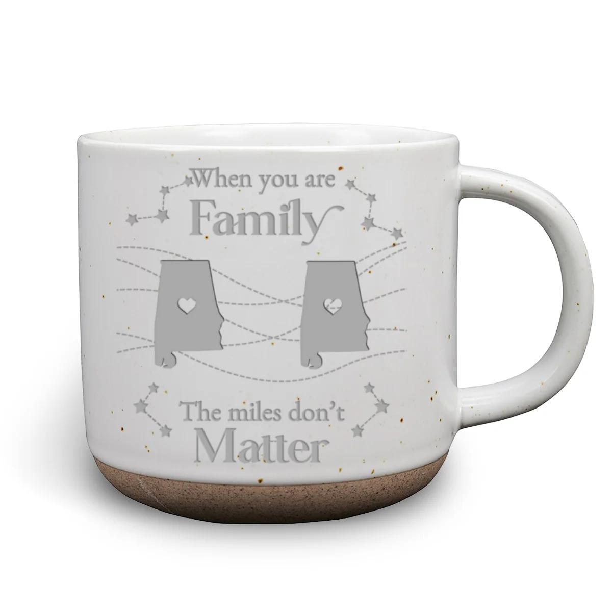 When You Are Family, Distance Does Not Matter - Personalized Custom Pottery Mug - Image 7