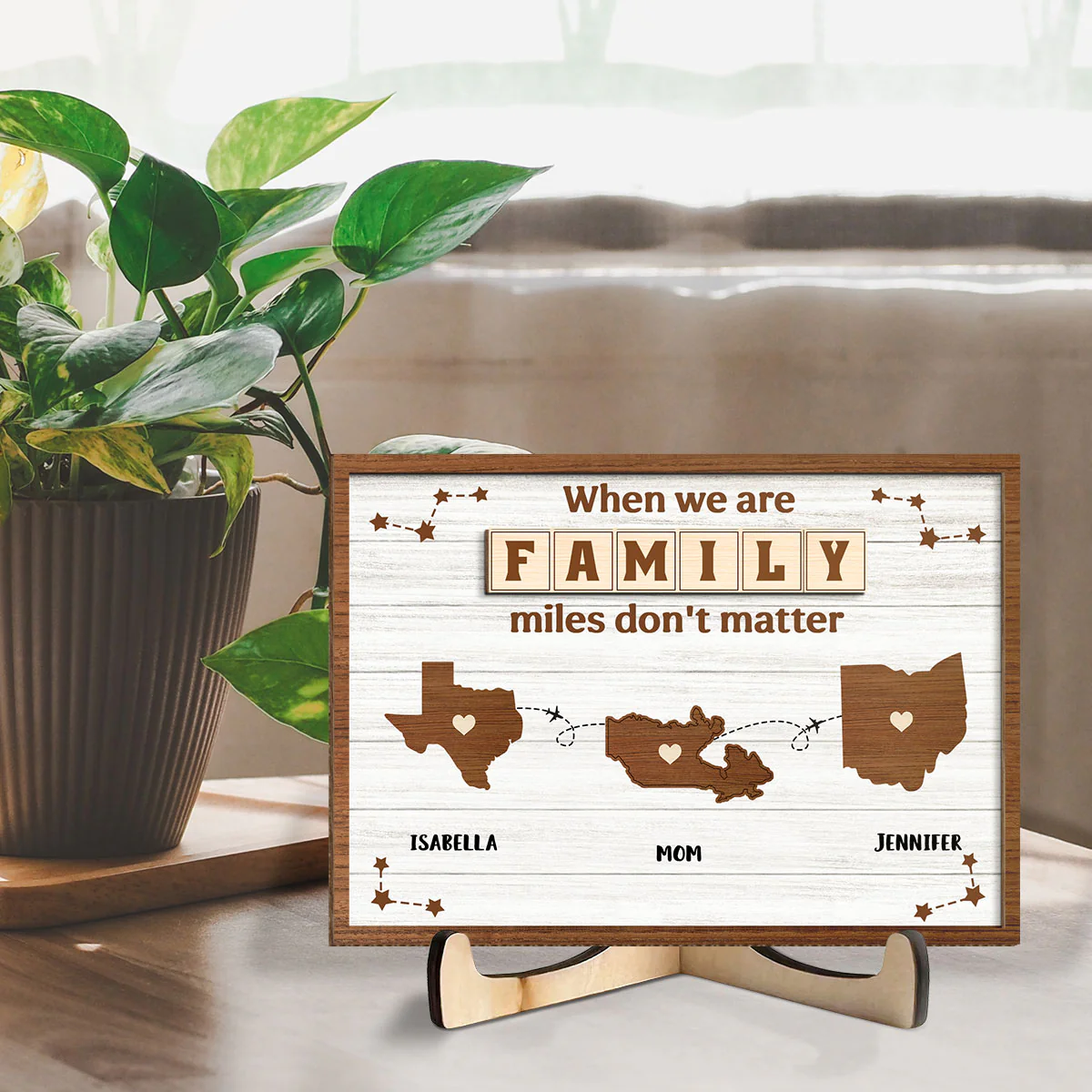 When You Are Family - Personalized Custom Wooden Plaque - Image 3