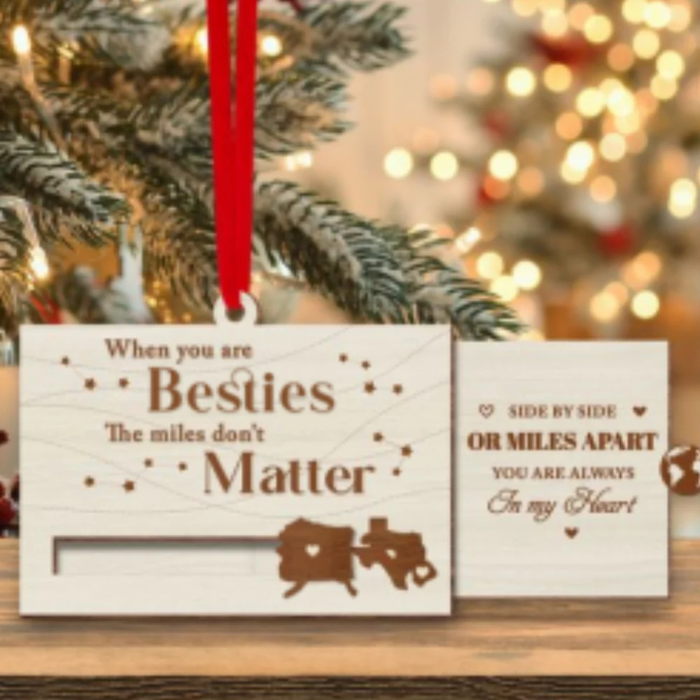 When You Are Family The Miles Do Not Matter - Personalized Custom Slide Ornament - Image 7