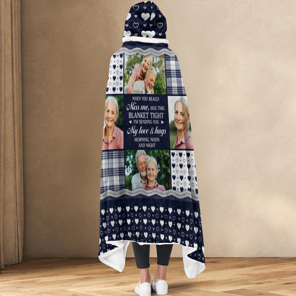 When You Really Miss Me - Personalized Custom Hooded Blanket - Image 2
