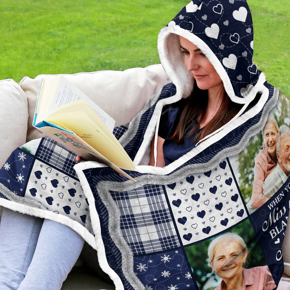 When You Really Miss Me - Personalized Custom Hooded Blanket - Image 3