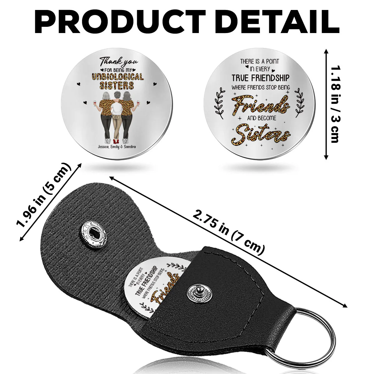 Where Friends Stop Being Friends And Become Sisters - Personalized Custom Pocket Hug - Image 5