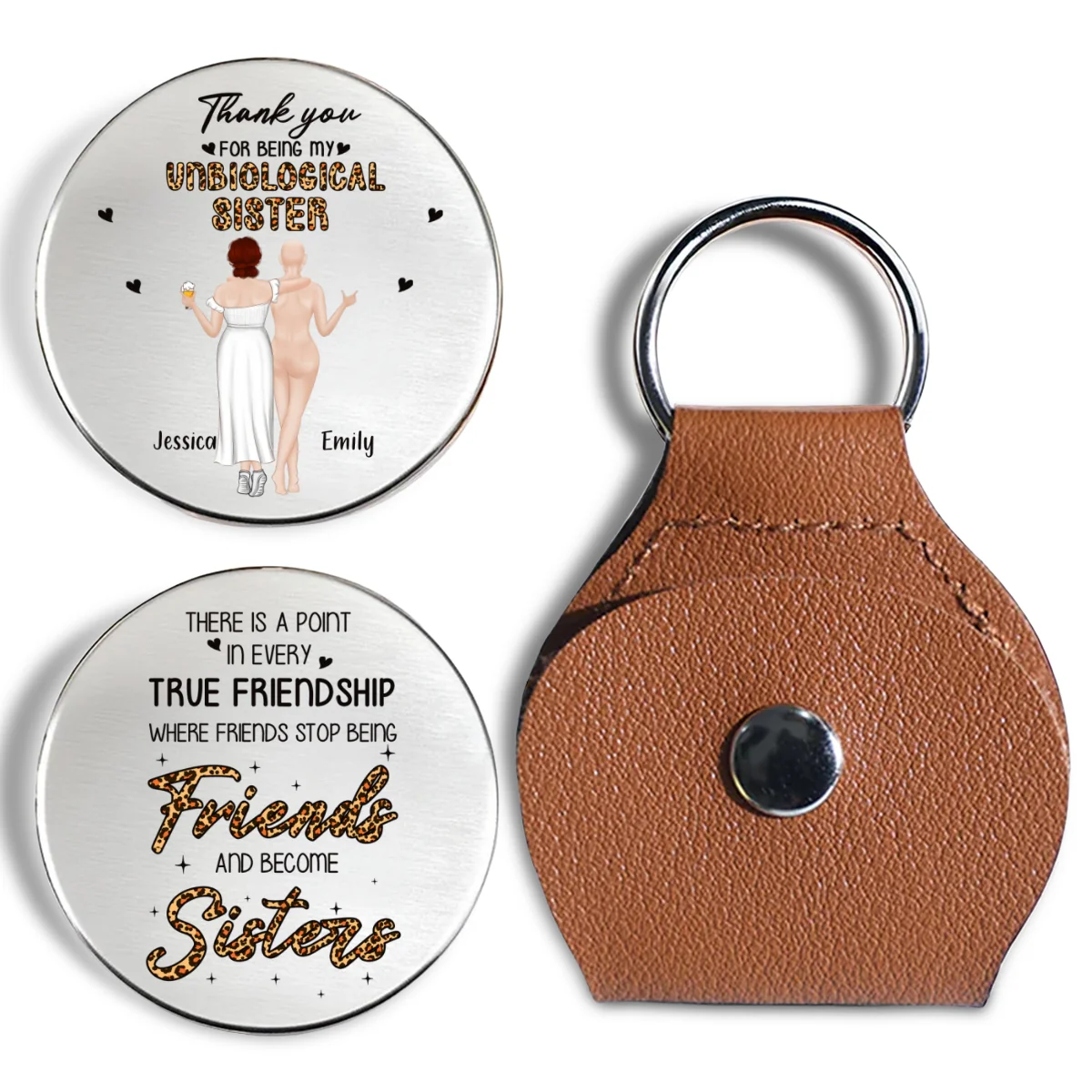 Where Friends Stop Being Friends And Become Sisters - Personalized Custom Pocket Hug - Image 6