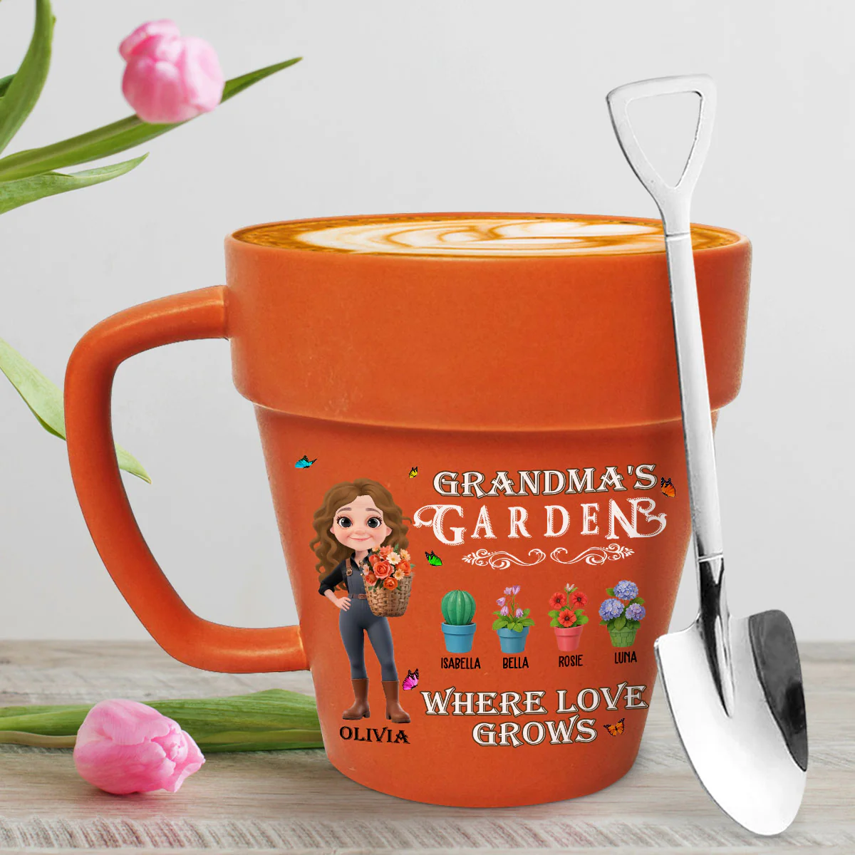 Where Love Grows - Personalized Custom Plant Pot Mug - Image 4