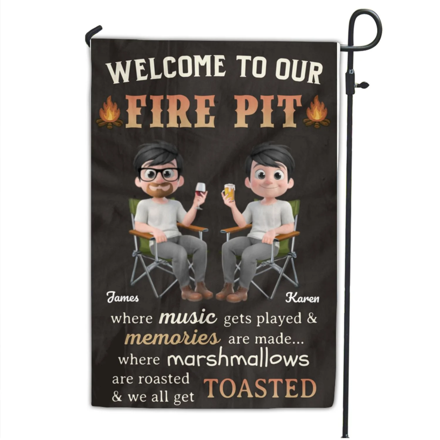Where Marshmallows Meet Good Times - Personalized Custom Flag - Image 7