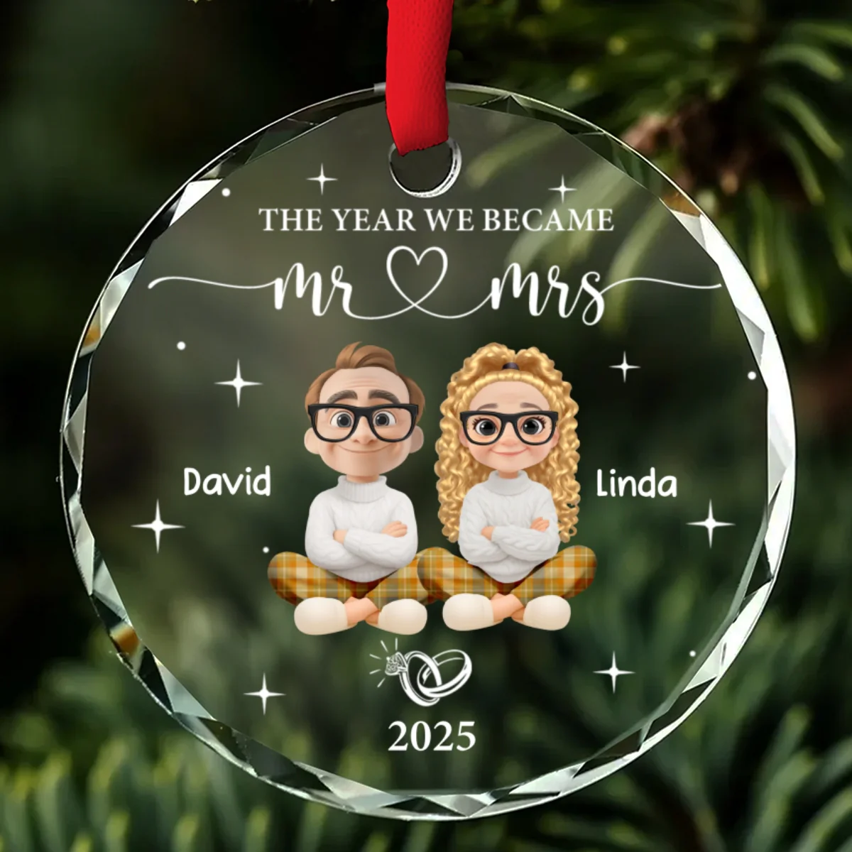 Where Our Forever Journey Began - Personalized Custom Glass Ornament - Image 7