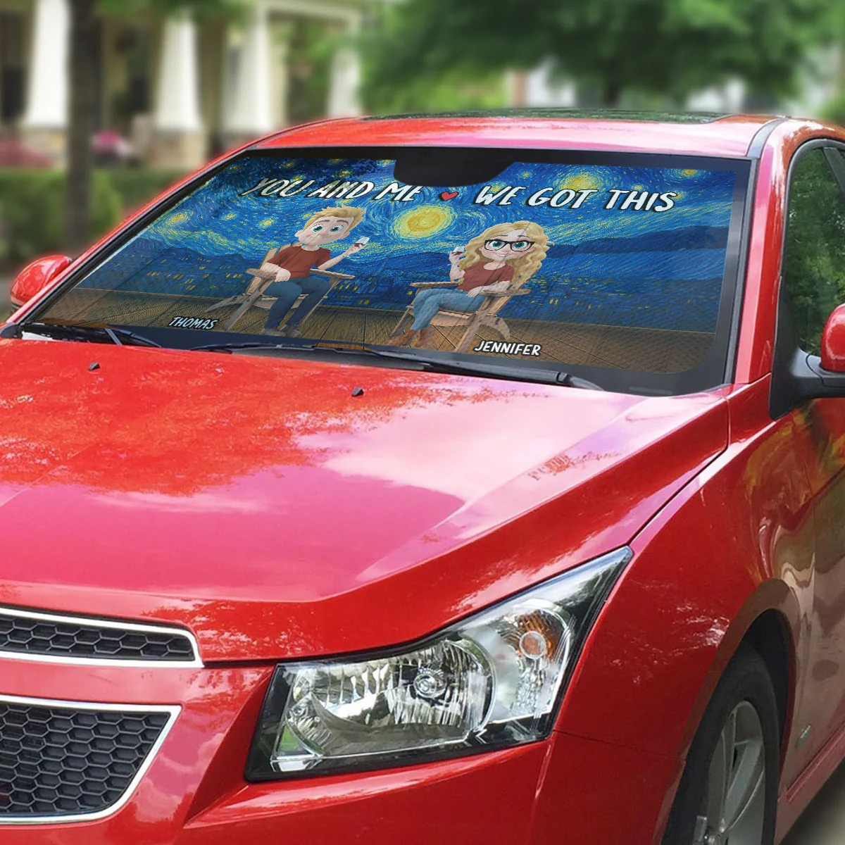 Whimsical Sky - Personalized Custom Car Sunshade - Image 4