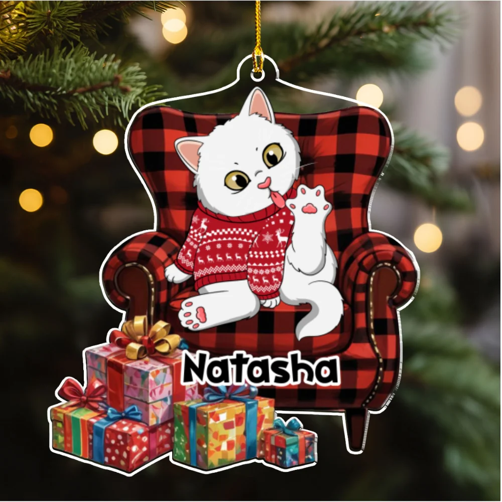 Whisker Wonderland - Personalized Custom Acrylic Ornament - Image 5