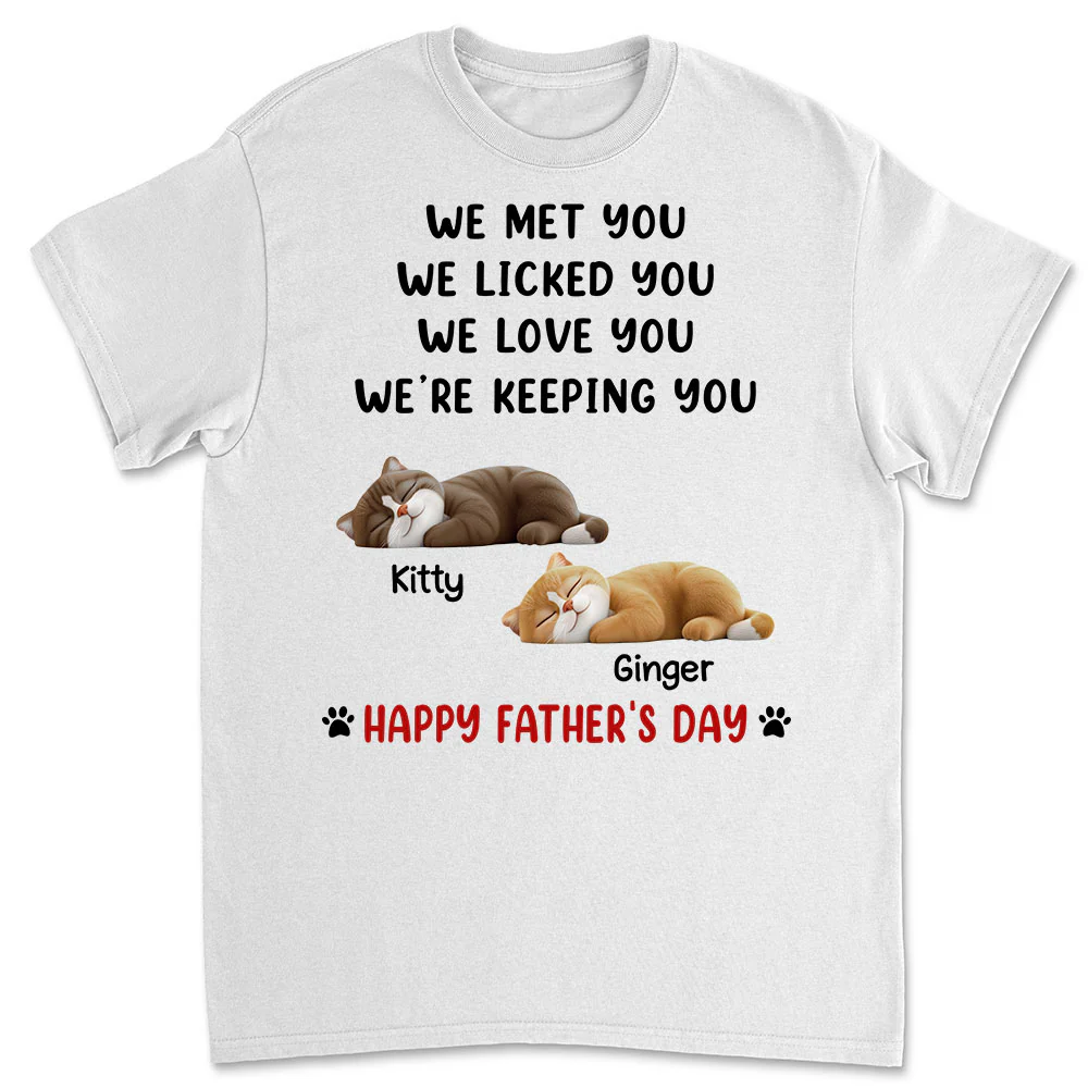 White Ver We Licked And Love You Ver Cat - Personalized Custom Shirt