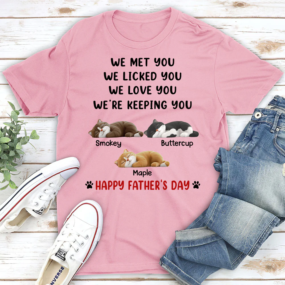 White Ver We Licked And Love You Ver Cat - Personalized Custom Shirt - Image 3