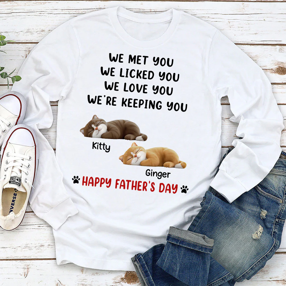 White Ver We Licked And Love You Ver Cat - Personalized Custom Shirt - Image 5