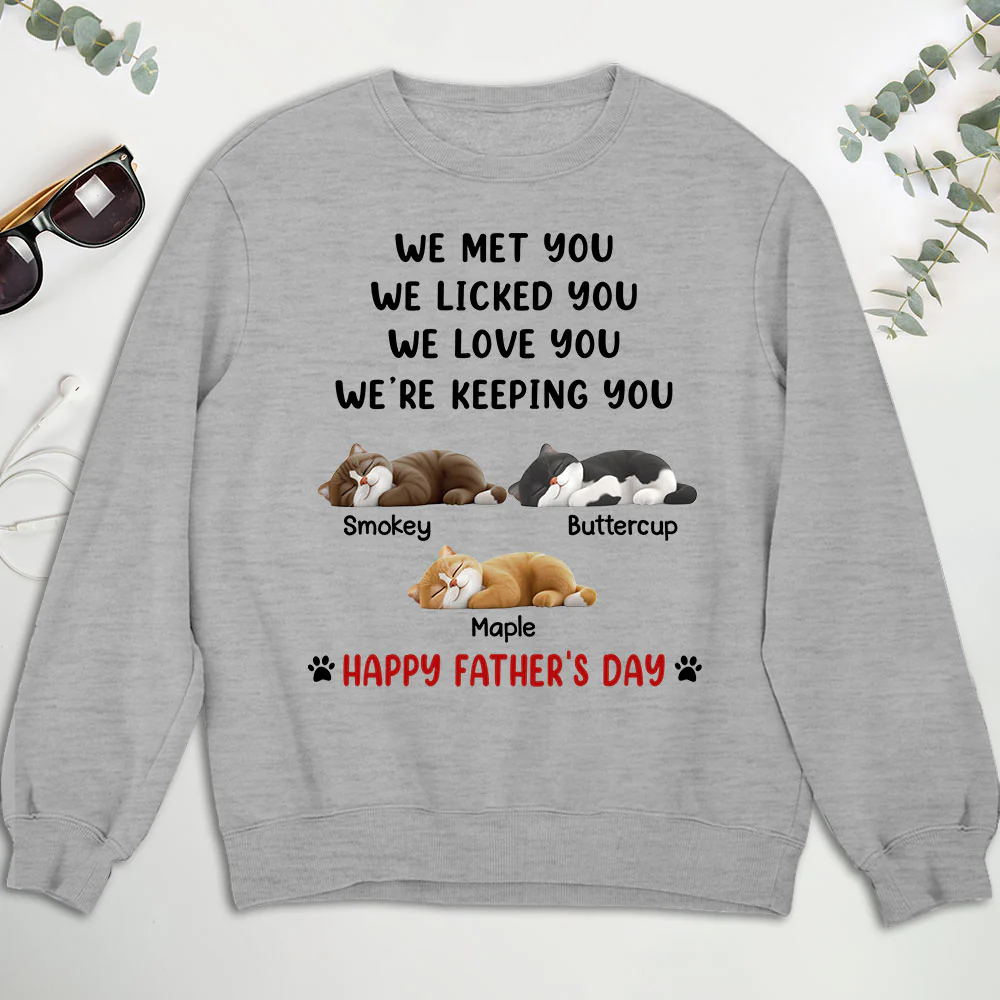 White Ver We Licked And Love You Ver Cat - Personalized Custom Shirt - Image 6