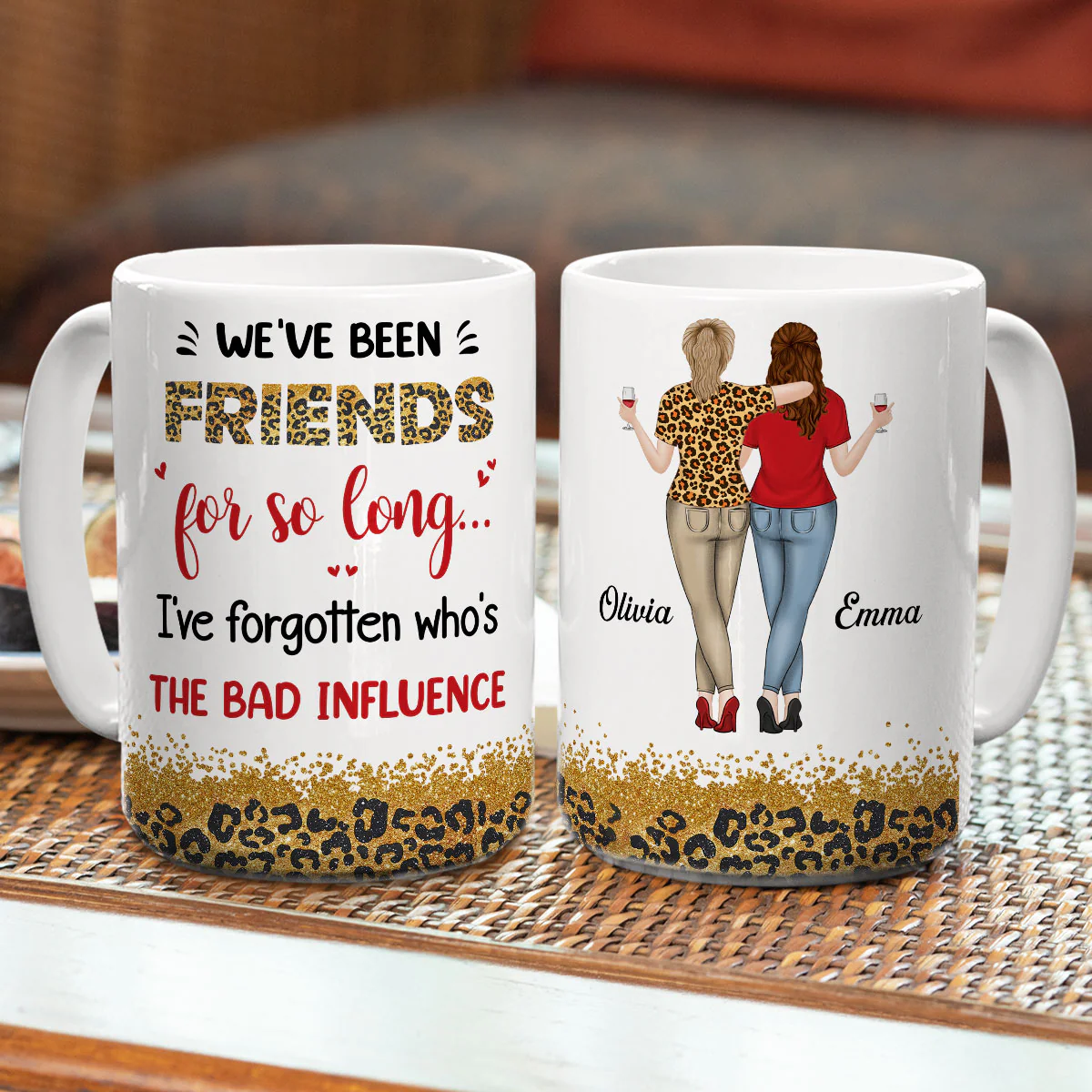 Who Is The Bad Influence Now - Personalized Custom Coffee Mug - Image 5