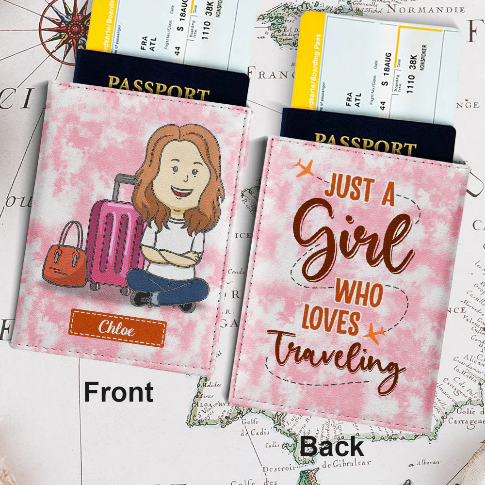 Who Loves Traveling - Personalized Custom Passport Cover - Image 3