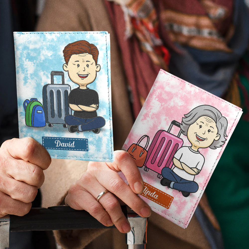 Who Loves Traveling - Personalized Custom Passport Cover - Image 4