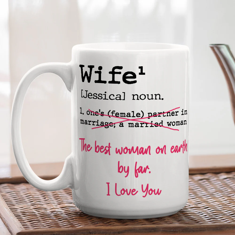 Wife Definition - Personalized Custom Coffee Mug - Image 5