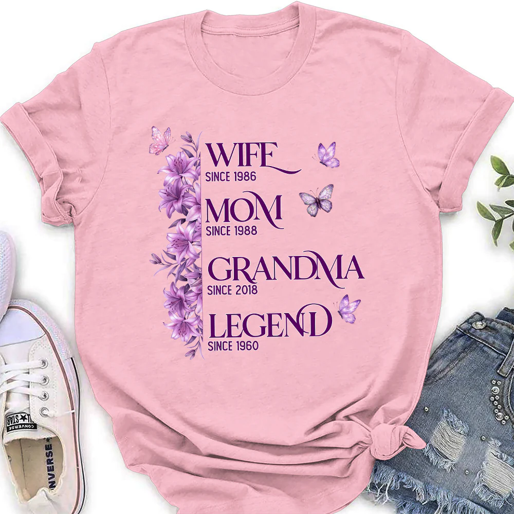 Wife Mom Grandma Legend - Personalized Custom Shirt - Image 4