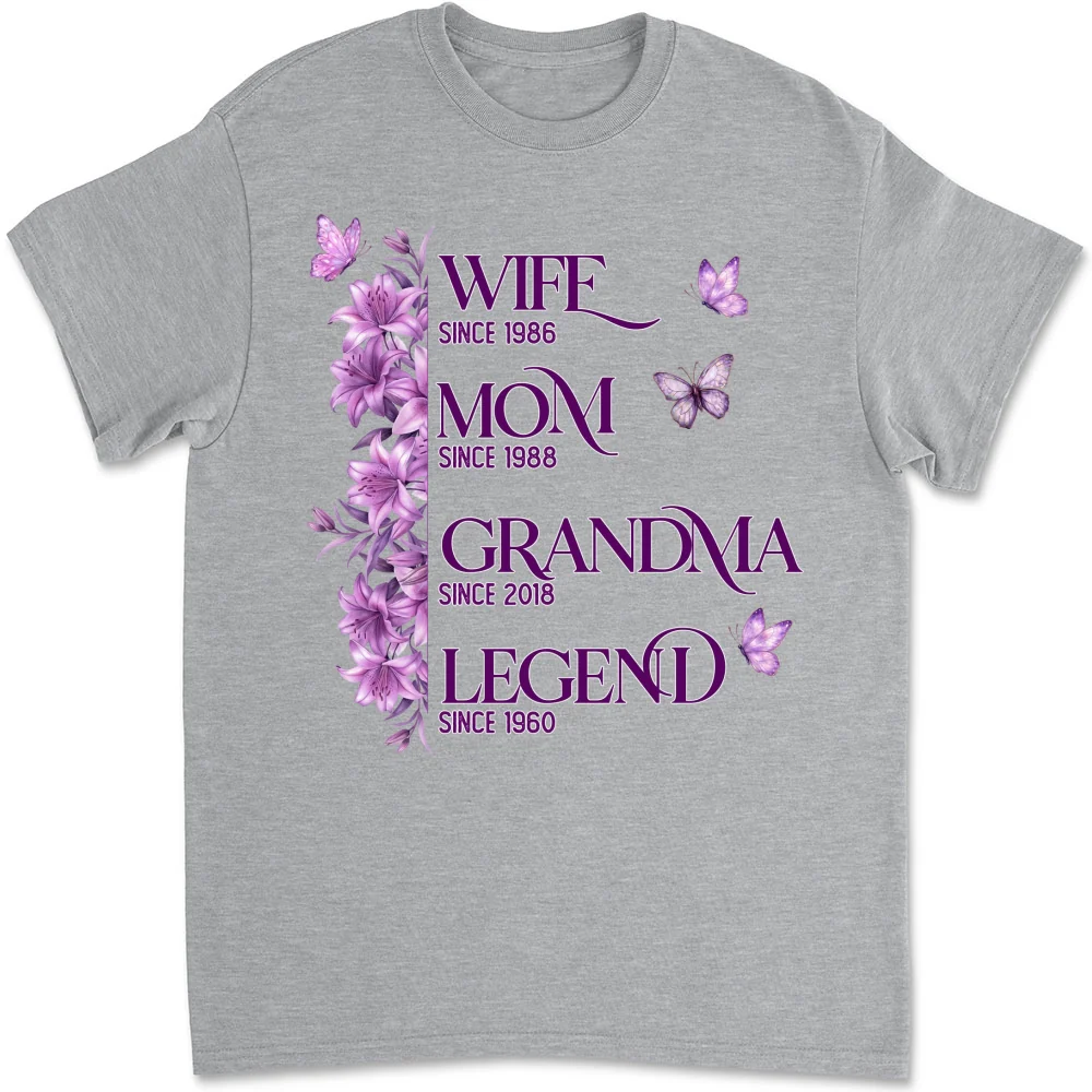 Wife Mom Grandma Legend - Personalized Custom Shirt - Image 7