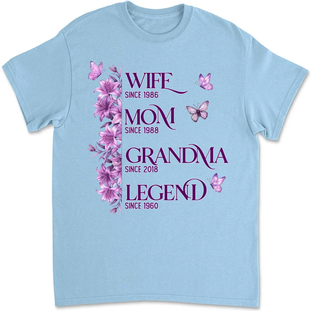 Wife Mom Grandma Legend - Personalized Custom Shirt - Image 9
