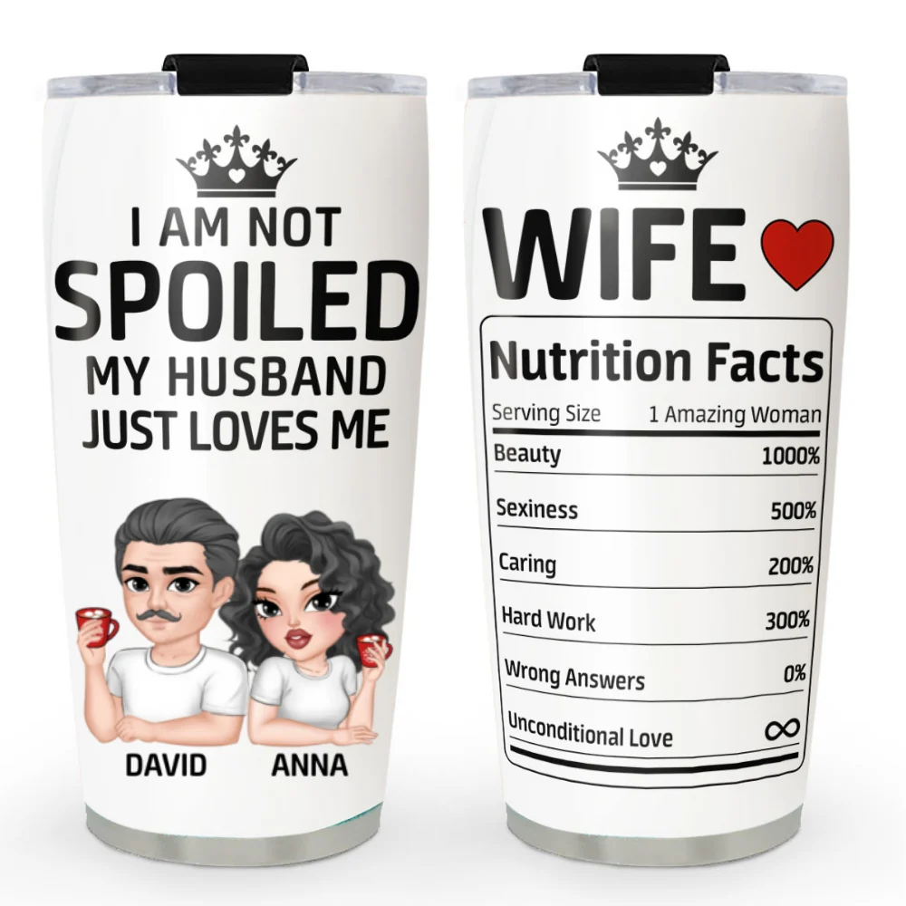 Wife Nutrition Facts - Personalized Custom Tumbler - Image 5