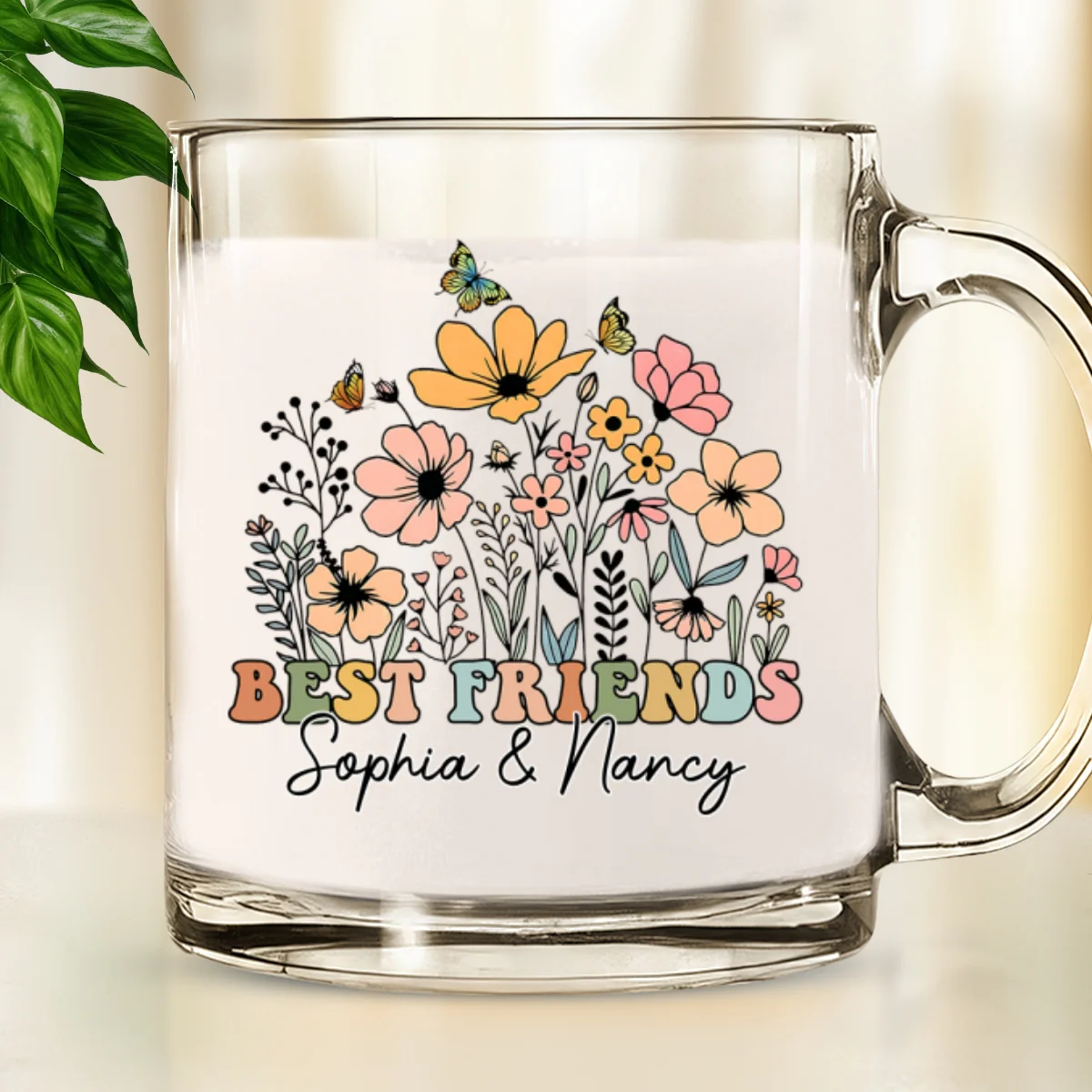 Wildflower - Personalized Custom Glass Mug - Image 6