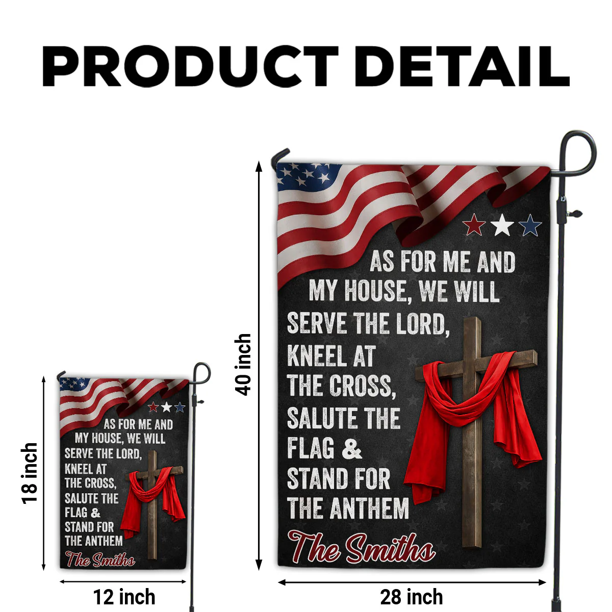 Will Serve And Kneel - Personalized Custom Flag - Image 6