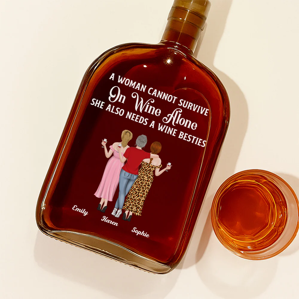 Wine Besties - Personalized Custom Spirits Decanter - Image 2