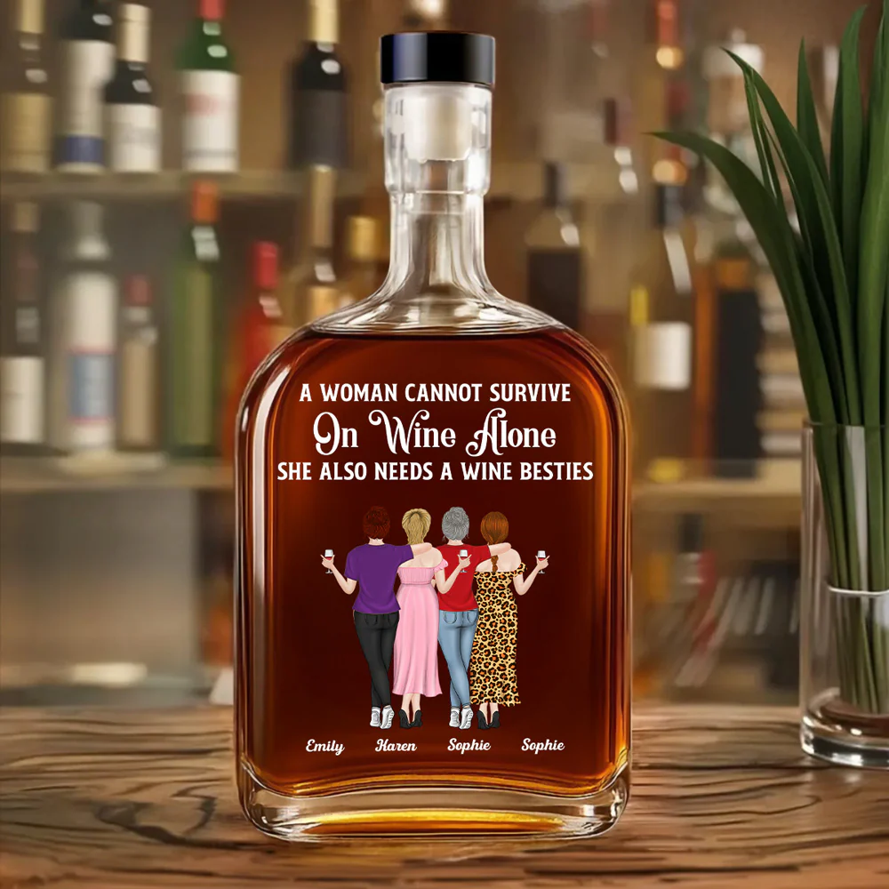 Wine Besties - Personalized Custom Spirits Decanter - Image 3