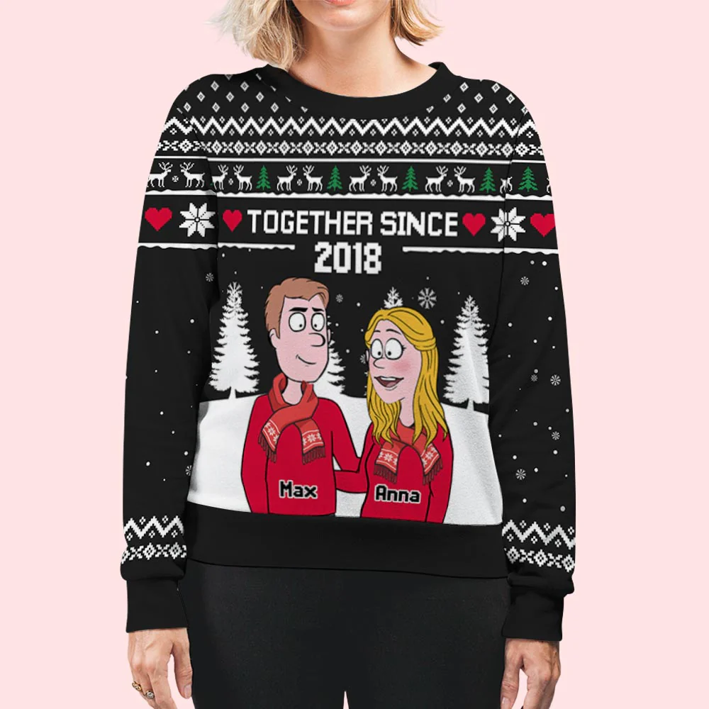 Winter Together - Personalized Custom All-Over-Print Sweatshirt - Image 3