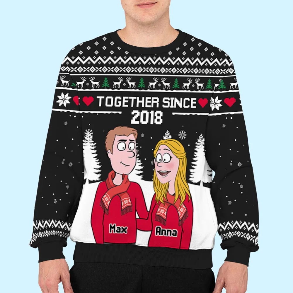 Winter Together - Personalized Custom All-Over-Print Sweatshirt - Image 6